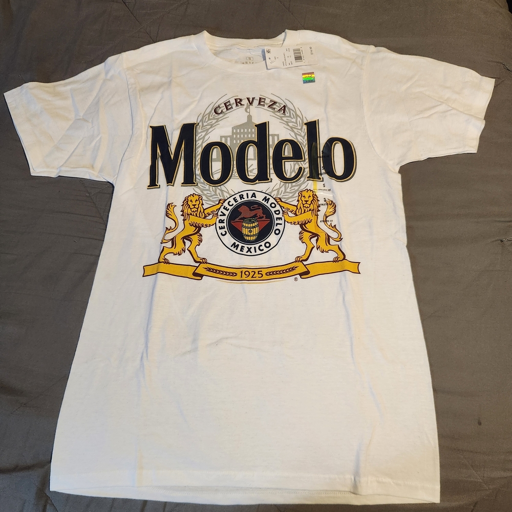 ModelCo White Graphic Logo T-Shirt for Men